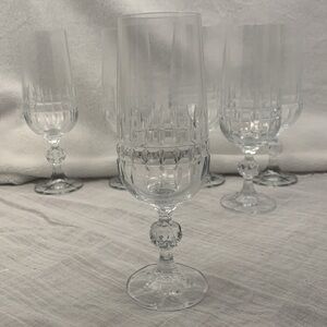 Belfast lead crystal champagne flute set of 6